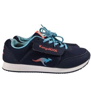 MM KangaROOS Pocketpass Jogger Walking Athletic Sneakers Size 8.5 Navy Turquoise